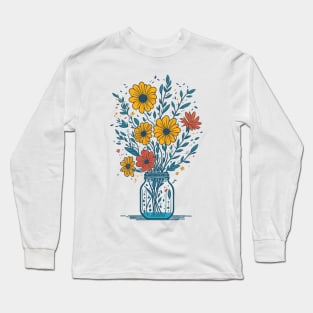 Daisys in a Mason Jar Long Sleeve T-Shirt